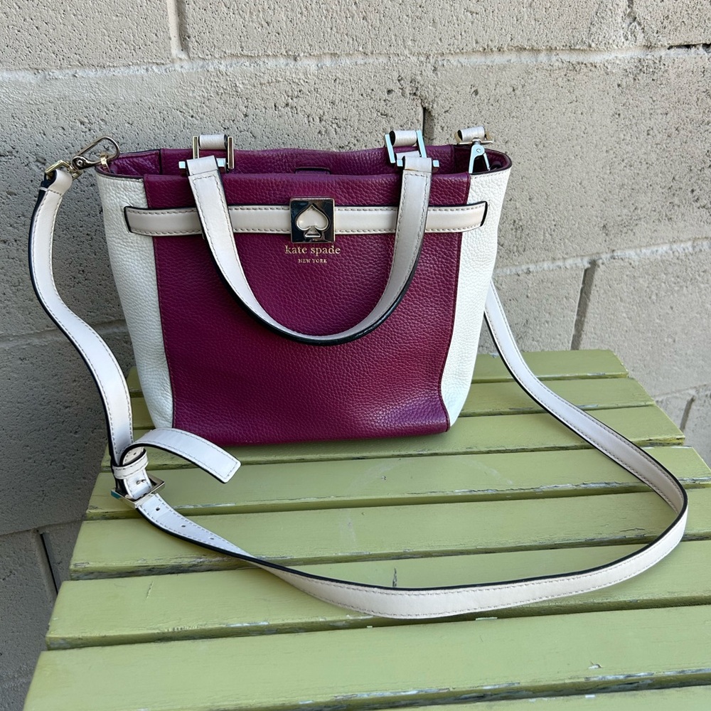 Kate Spade Magenta and Cream Crossbody Bag
